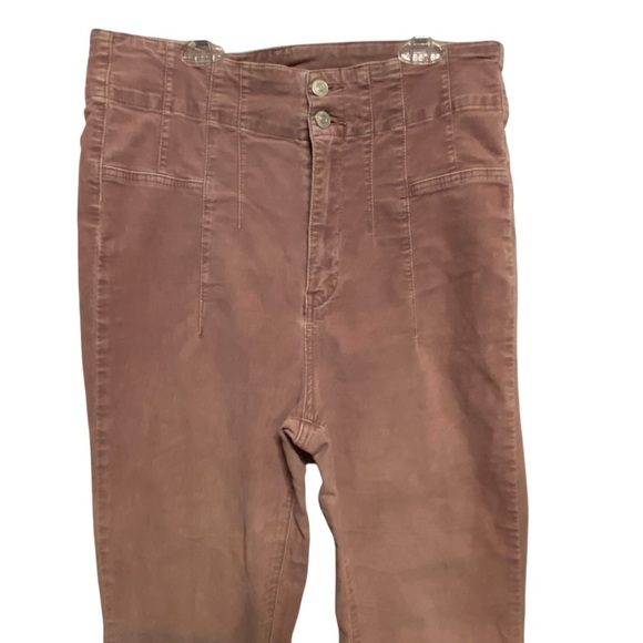 We The Free Jayde Cord Flare Jeans Sunburn Pastel Pink SZ 311 - Picture 3 of 15